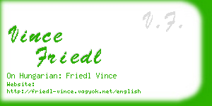 vince friedl business card